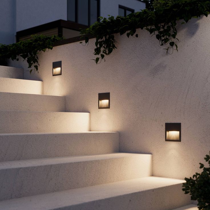 Lucande Square Loya LED recessed wall lamp for outdoors